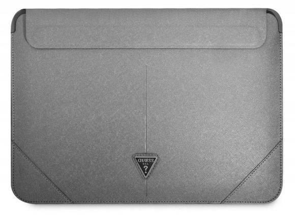 Guess Saffiano Triangle Logo Sleeve 13/14", Silver1