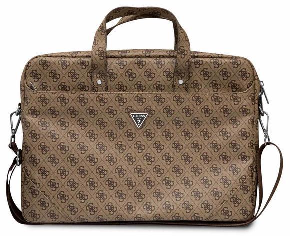 Guess 4G Triangle Logo Computer Bag 15/16", Brown1