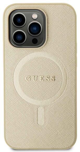 Guess Saffiano MagSafe kryt iPhone 15 Pro, Beige1