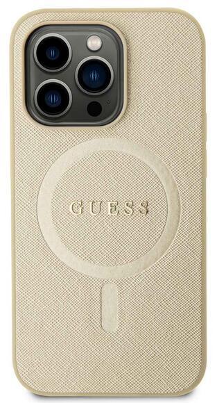 Guess Saffiano MagSafe kryt iPhone 15 Pro Max,Beig1