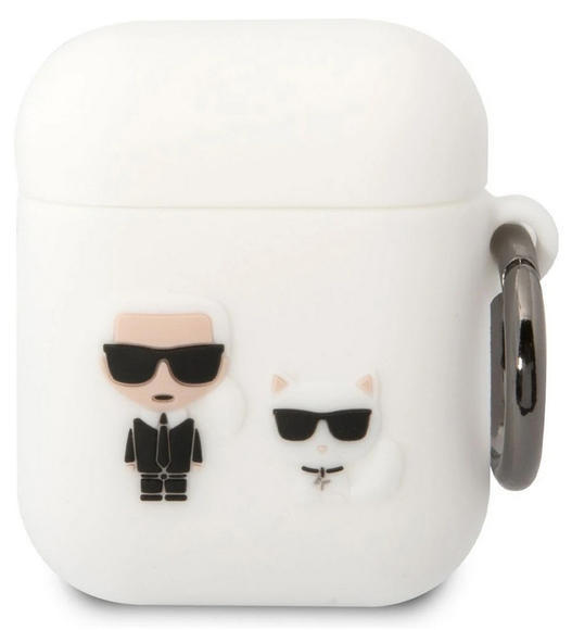 Karl Lagerfeld and Choupette Apple Airpods 1/2,White1