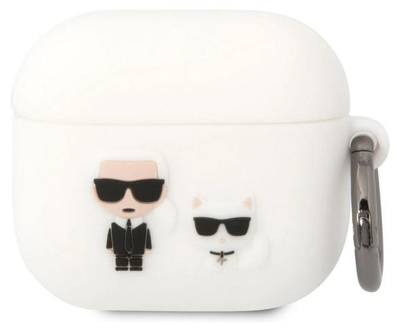 Karl Lagerfeld and Choupette Apple Airpods 3, White1