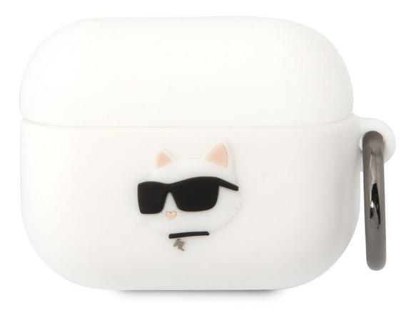Karl Lagerfeld 3D Logo Choupette Airpods Pro,White1