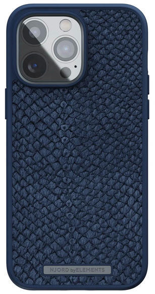 Njord Salmon Leath.Case iPhone 13/14 Pro Max, Blue1