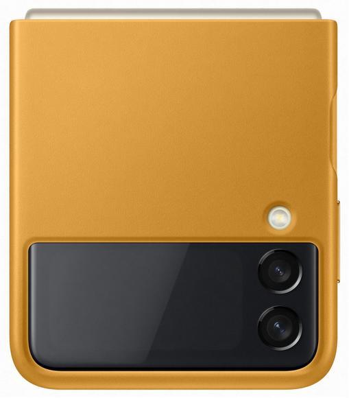 Samsung EF-VF711LYE Leather Cover Z Flip3, Mustard1