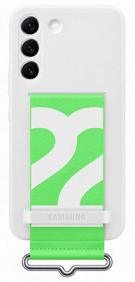 Samsung Silicone Cover with Strap S22, White1