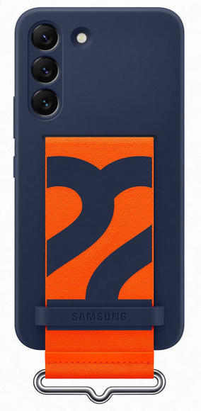 Samsung Silicone Cover with Strap S22, Navy1