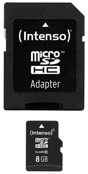 Intenso 8GB micro SDHC + adaptér Class 10