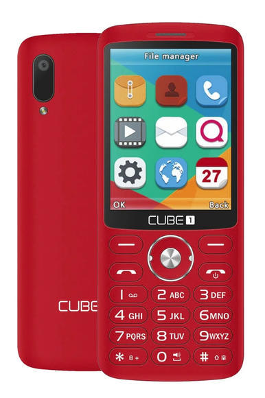 CUBE1 F700 elegantní tlačítkový telefon - Red1