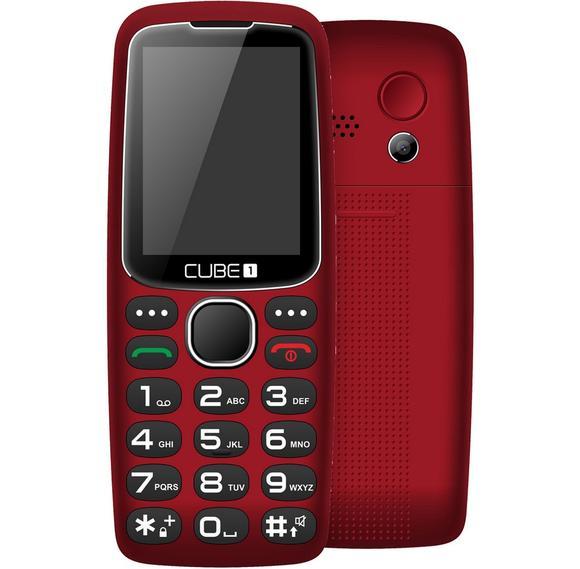 CUBE1 S300 senior tlačítkový telefon - Red1