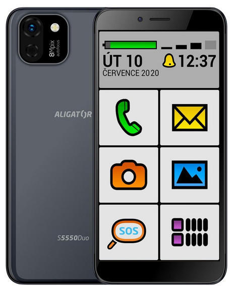 Aligator S5550 Duo SENIOR 16GB Black1