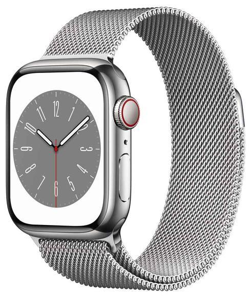 Apple Watch S8 Cell 41mm Silver Steel, Milanese L.1