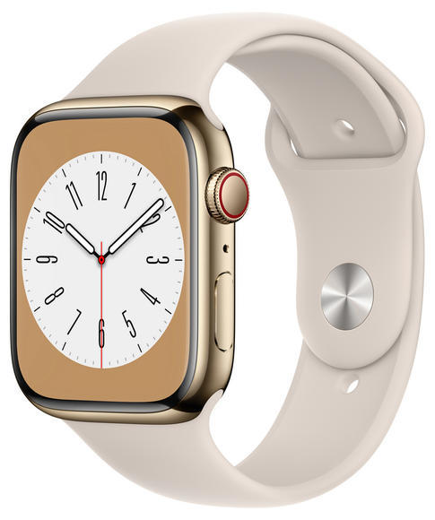 Apple Watch S8 Cell 45mm Gold Steel, Starlight S.1