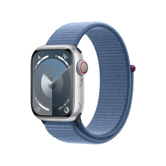 Apple Watch S9 Cell 41mm Silver Alu, Blue Sport L.1