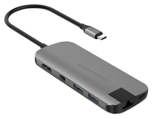 HyperDrive 8-in-1 SLIM USB-C Hub, Space Gray1