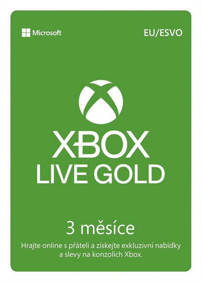 Microsoft Game Pass Live Gold 3měsíce1