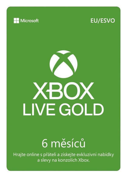 Microsoft Game Pass Live Gold 6 měsíců1