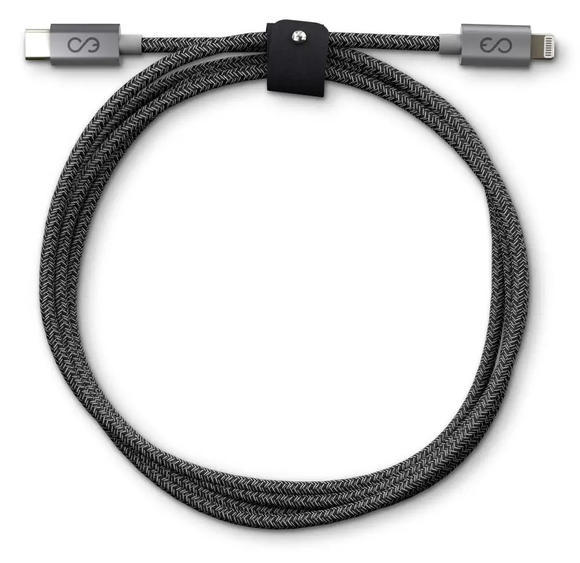 Epico pletený USB-C to Lightning kabel Space Grey2