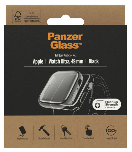 PanzerGlass™ ochr. rámeček Apple Watch 49mm, černý2