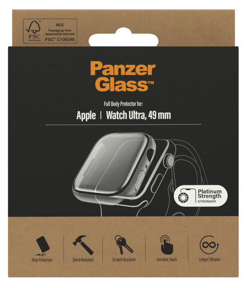 PanzerGlass™ ochr. rámeček Apple Watch 49mm, čirý2