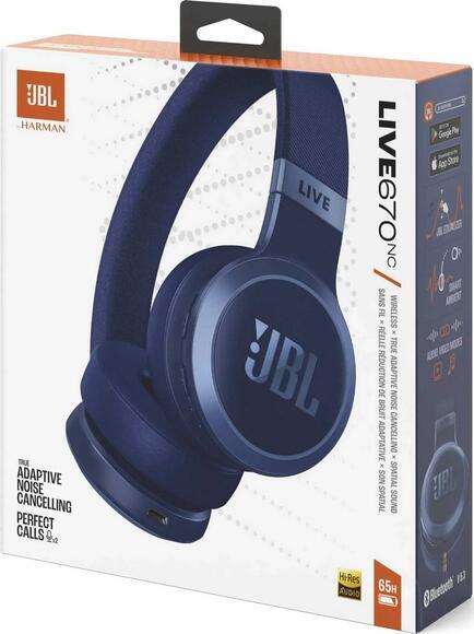 JBL Live 670NC bezdrátová stereo sluchátka, Blue2
