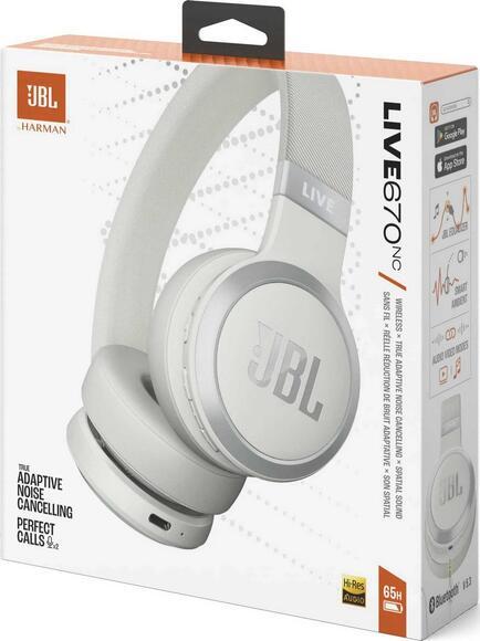 JBL Live 670NC bezdrátová stereo sluchátka, White2