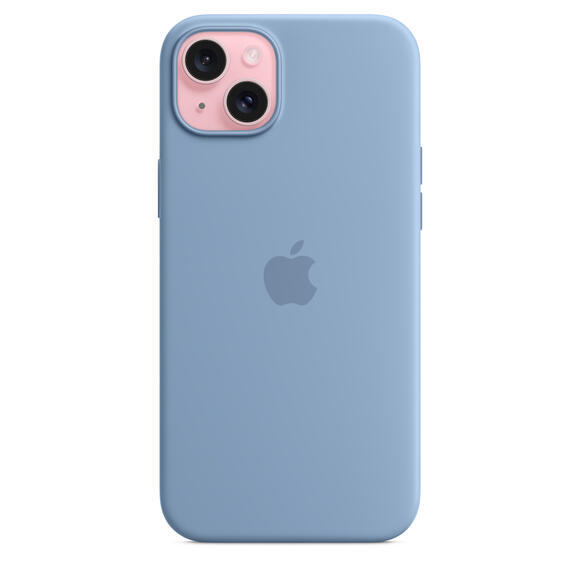 iPhone 15 Plus Silicone Case MagSafe Winter Blue2