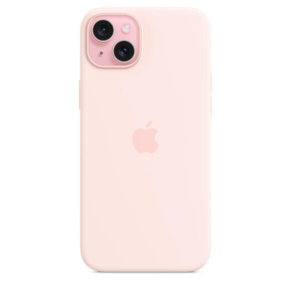 iPhone 15 Plus Silicone Case MagSafe Light Pink2