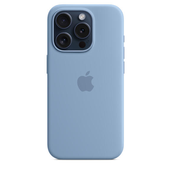 iPhone 15 Pro Silicone Case MagSafe Winter Blue2