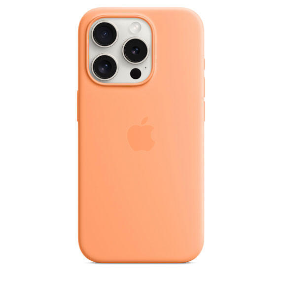 iPhone 15 Pro Silicone Case MagSafe Orange Sorbet2