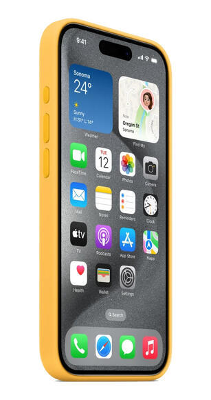 iPhone 15 Pro Silicone Case MagSafe Sunshine2