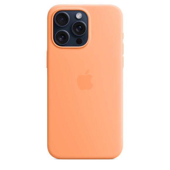 iPhone 15 Pro Max Silicone Case MagSafe Orange Sor2