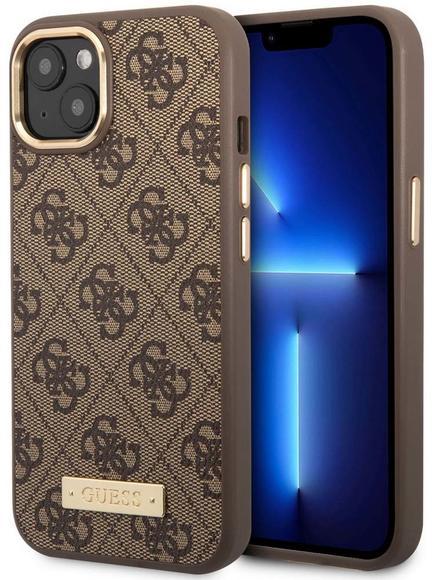 Guess PU 4G MagSafe Case iPhone 14, Brown2