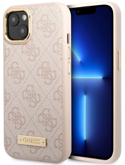 Guess PU 4G MagSafe Case iPhone 14 Plus, Pink2