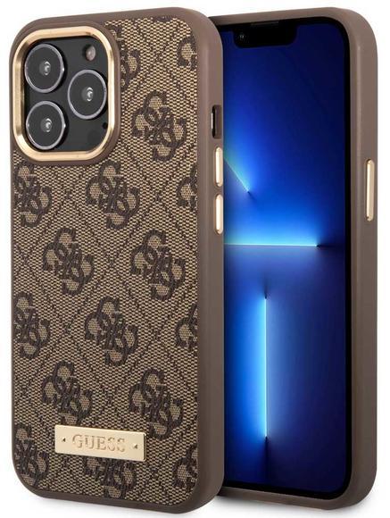 Guess PU 4G MagSafe Case iPhone 14 Pro, Brown2