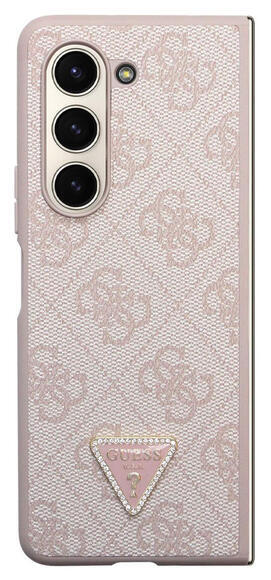 Guess Leather Triangle Case Galaxy Z Fold 5, Pink2