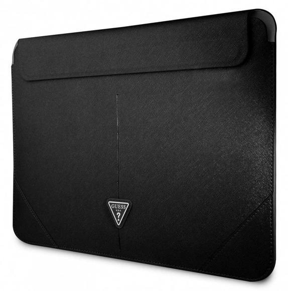 Guess Saffiano Triangle Logo Sleeve 13/14", Black2