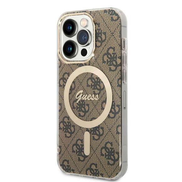 Guess IML 4G MagSafe kryt iPhone 15 Pro, Brown2