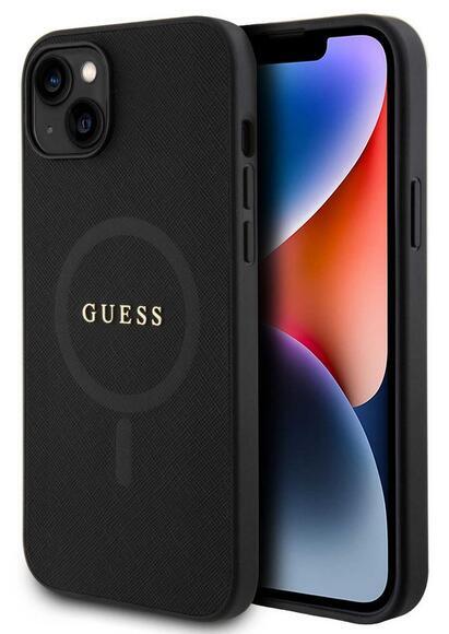 Guess Saffiano MagSafe kryt iPhone 15 Plus, Black2