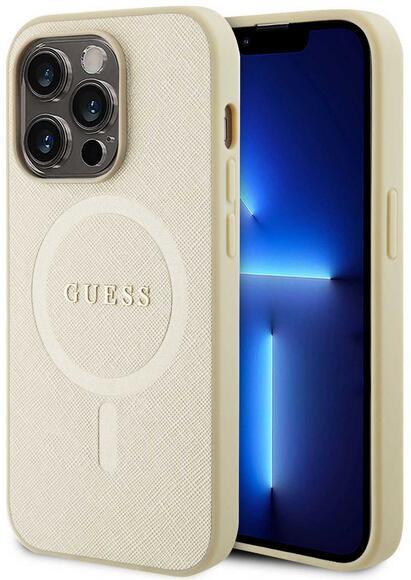 Guess Saffiano MagSafe kryt iPhone 15 Pro Max,Beig2