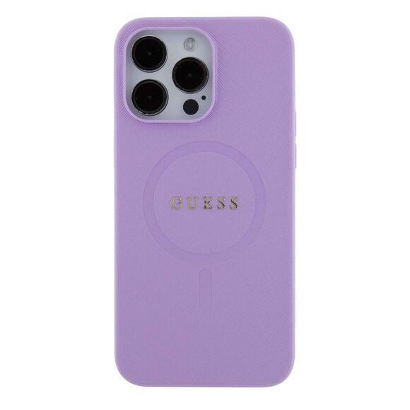 Guess Saffiano MagSafe kryt iPhone 15 Pro Max,Purp2