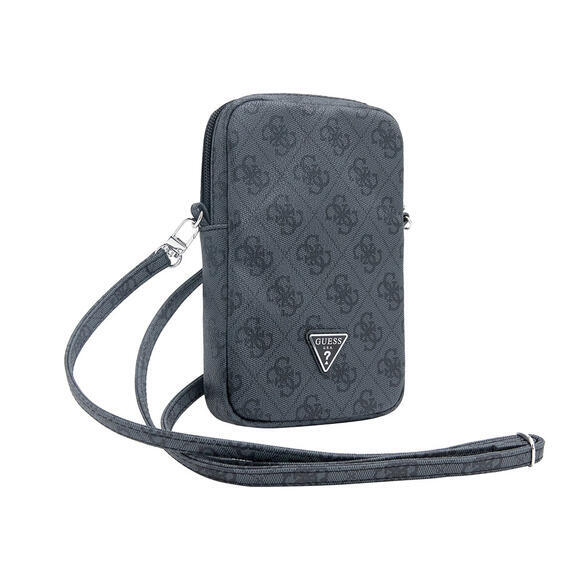 Guess PU 4G Triangle Logo Phone Bag Zipper, Black2