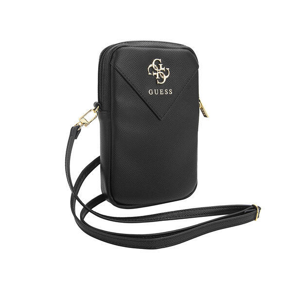 Guess PU 4G Metal Logo Phone Bag Zipper, Black2
