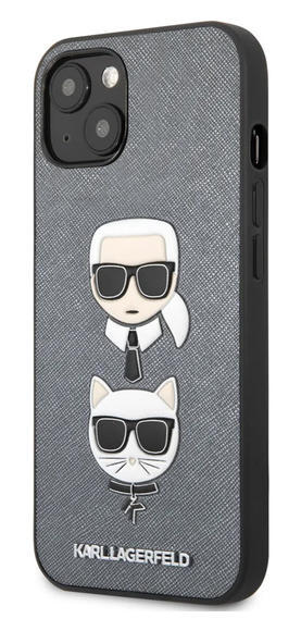 Karl Lagerfeld Saffiano Case iPhone 13 mini,Silver2