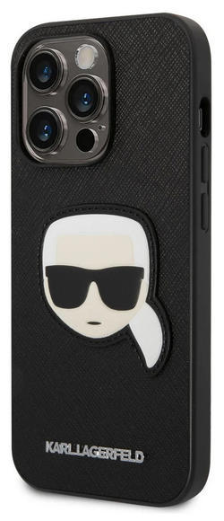 Karl Lagerfeld Saffiano Case Karl Head iPhone 14 Pro2