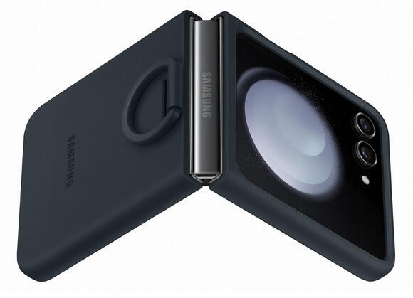 Samsung Silicone Case with Ring Z Flip 5, Indigo2