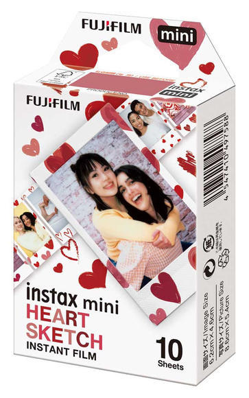 Fujifilm Instax mini Heart Sketch WW 10ks fotek2