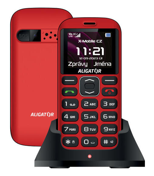 Aligator A720 4G Senior Black Red2