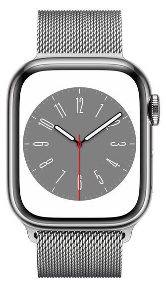 Apple Watch S8 Cell 41mm Silver Steel, Milanese L.2