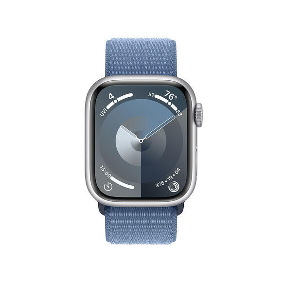 Apple Watch Series 9 41mm Silver, Blue Sport Loop2
